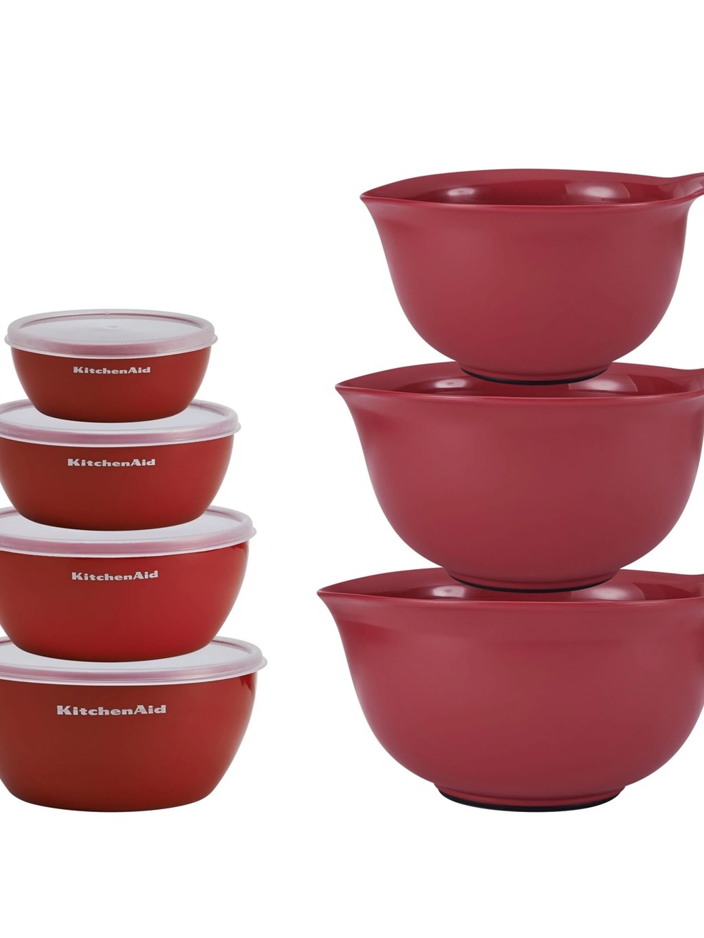 KitchenAid 7-Piece Prep & Mixing Bowl Set in Imperial Red